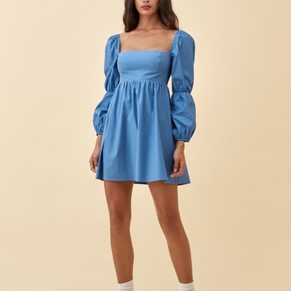 Reformation Michaela Dress in Azure *NWT* - Picture 2 of 7